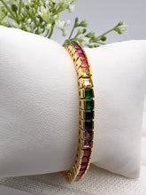 Load image into Gallery viewer, Rainbow tennis jewelry clasp bracelet

