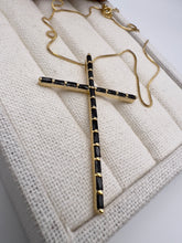 Load image into Gallery viewer, Cross pendant necklace cut baguette
