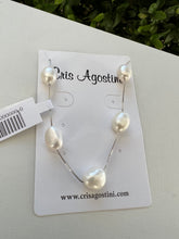 Load image into Gallery viewer, silver bracelet with fresh water pearl
