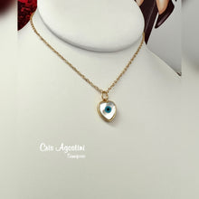 Load image into Gallery viewer, Heart shaped greek  eye necklace

