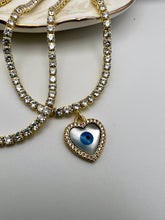Load image into Gallery viewer, Greek eye tennis choker necklace
