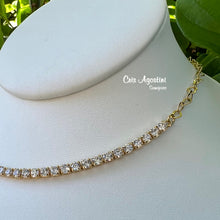 Load image into Gallery viewer, front tennis choker necklace
