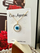 Load image into Gallery viewer, Basic round Greek eye necklace
