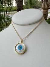 Load image into Gallery viewer, Basic round Greek eye necklace
