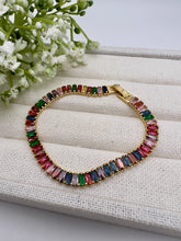 Load image into Gallery viewer, Colorful baguette bracelet jewelry clasp
