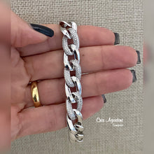 Load image into Gallery viewer, White gold plated chain link bracelet
