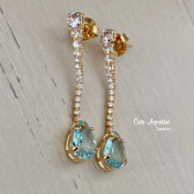Load image into Gallery viewer, Crystal drop let earring
