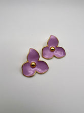 Load image into Gallery viewer, Enameled orchid exclusive Seductive earrings
