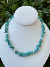 Load image into Gallery viewer, Natural turquoise pearls details choker necklace
