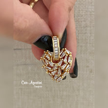 Load image into Gallery viewer, Studded hoop heart pendant

