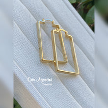 Load image into Gallery viewer, Rectangle hoop earrings
