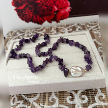 Load image into Gallery viewer, Natural stone baroque pearl pendant necklace
