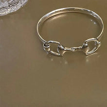 Load image into Gallery viewer, Designer brand horseshoe silver bracelet
