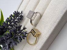 Load image into Gallery viewer, High studded pave square ring
