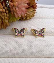 Load image into Gallery viewer, Delicate single butterfly studded earrings
