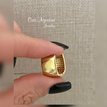 Load image into Gallery viewer, Studded Square hoops
