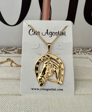 Load image into Gallery viewer, horseshoe long necklace
