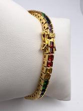 Load image into Gallery viewer, Rainbow tennis jewelry clasp bracelet
