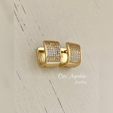Load image into Gallery viewer, Studded Square hoops
