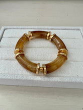 Load image into Gallery viewer, Acrylic bracelet Seductive Collection plated details
