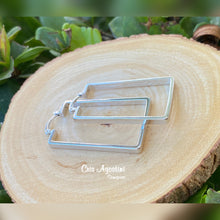 Load image into Gallery viewer, Rectangle hoop earrings
