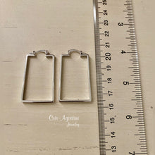 Load image into Gallery viewer, Rectangle hoop earrings
