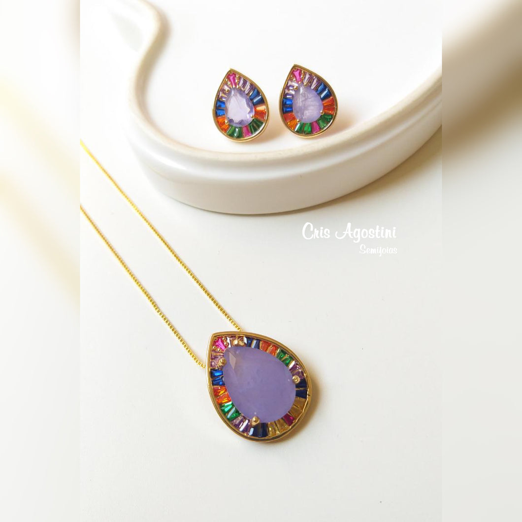 Drop fusion Stone zirconia colorful set