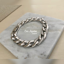 Load image into Gallery viewer, White gold plated chain link bracelet
