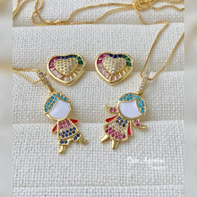 Load image into Gallery viewer, Enameled girl necklace
