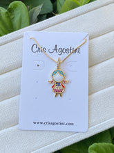 Load image into Gallery viewer, Enameled girl necklace
