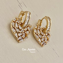 Load image into Gallery viewer, Studded hoop heart pendant
