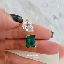 Load image into Gallery viewer, Drop and square crystal adjustable ring
