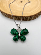Load image into Gallery viewer, Natural stone butterfly shape necklace
