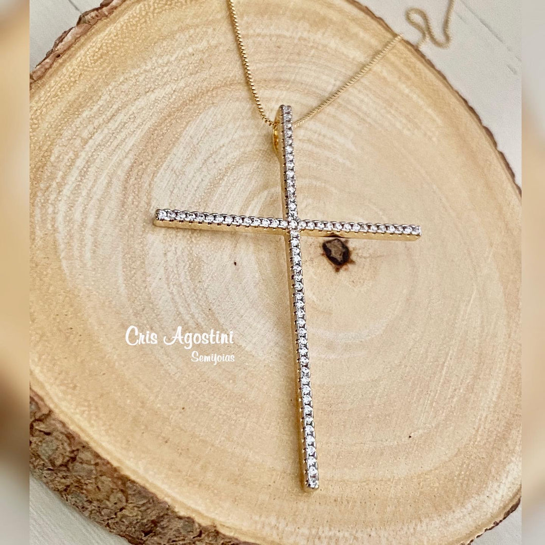 Zircônia Cross necklace