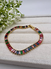 Load image into Gallery viewer, Colorful baguette bracelet jewelry clasp
