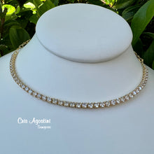 Load image into Gallery viewer, front tennis choker necklace
