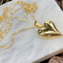 Load image into Gallery viewer, Large Heart Pendant With Long Chain Necklace
