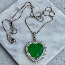 Load image into Gallery viewer, Large Turmaline Solitaire Heart Necklace
