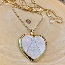 Load image into Gallery viewer, Mother Of Pearl Virgin Mary Necklace

