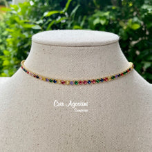 Load image into Gallery viewer, Rainbow Cubic Zirconia Tennis Choker Necklace
