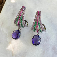 Load image into Gallery viewer, Studded Colorful Zirconia Earrings
