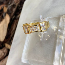 Load image into Gallery viewer, Studded Square Crystal Zirconia Ring
